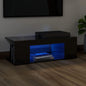 TV Cabinet with LED Lights Smoked Oak 90x39x30 cm V0671190294