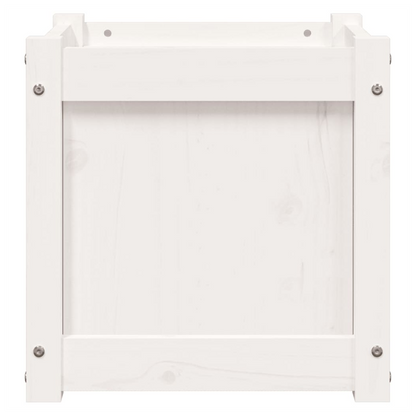 vidaXL Garden Planter White 40x40x40 cm Solid Wood Pine S0671384706