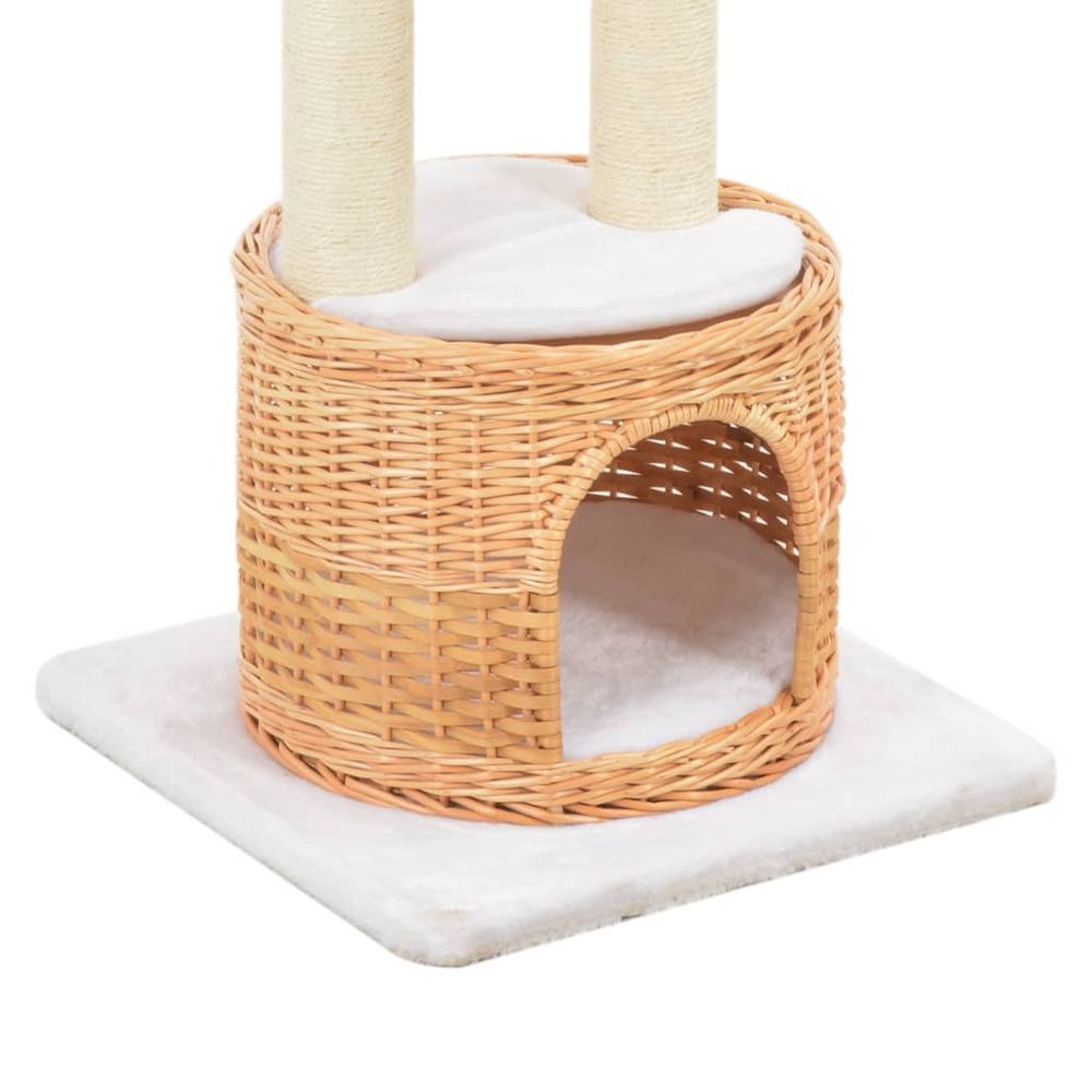 vidaXL Cat Tree with Sisal Scratching Post Natural Willow Wood S069789531