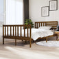 vidaXL Bed Frame Honey Brown Solid Wood 90x200 cm S067942598