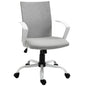 Office Chair Linen Swivel Computer Desk Chair Home Study Task Chair, Light Grey S0671114508