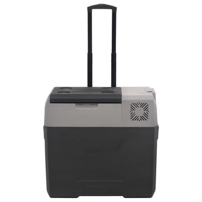 vidaXL Cool Box with Wheel and Handle Black&Grey 30 L Polypropylene S0671211386