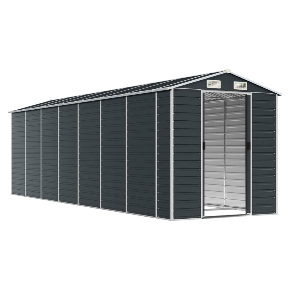 vidaXL Garden Shed Anthracite 191x640x198 cm Galvanised Steel S0671351145