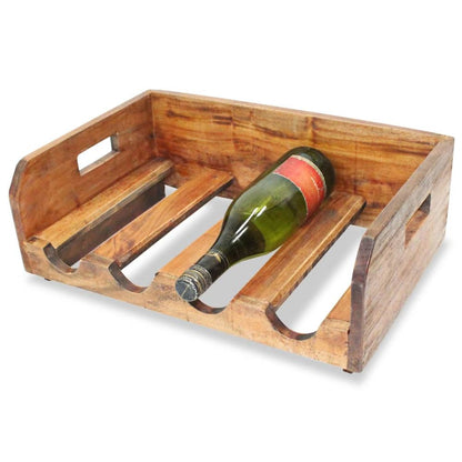 Wine Racks 4 pcs for 16 Bottles Solid Reclaimed Wood S069791149