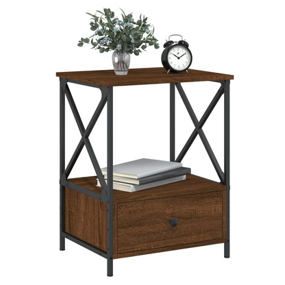 vidaXL Bedside Tables 2 pcs Brown Oak 50x41x65 cm Engineered Wood S0671263021