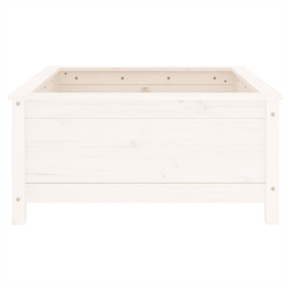 vidaXL Garden Planter White 82.5x82.5x39 cm Solid Wood Pine S0671357748