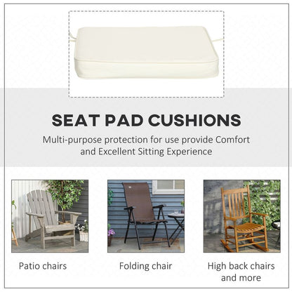 Outsunny Set of 6 Chair Cushion Seat Pads Dining Chair w/ Straps Indoor Outdoor S0671133016