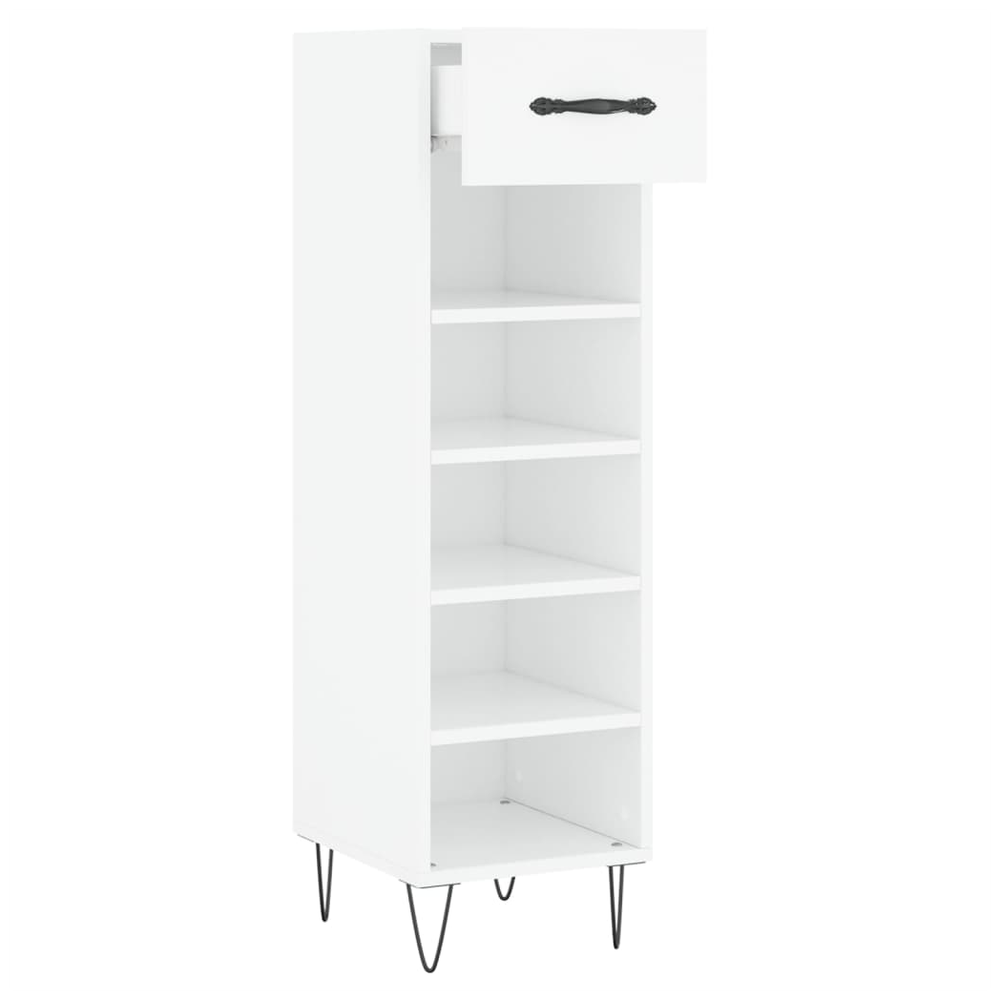 vidaXL Shoe Cabinet White 30x35x105 cm Engineered Wood S0671256835