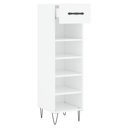 vidaXL Shoe Cabinet White 30x35x105 cm Engineered Wood S0671256835