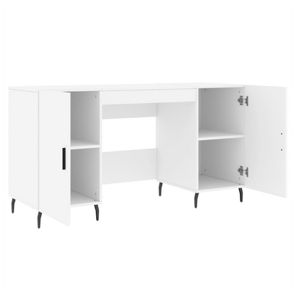 vidaXL Desk White 140x50x75 cm Engineered Wood S0671256724