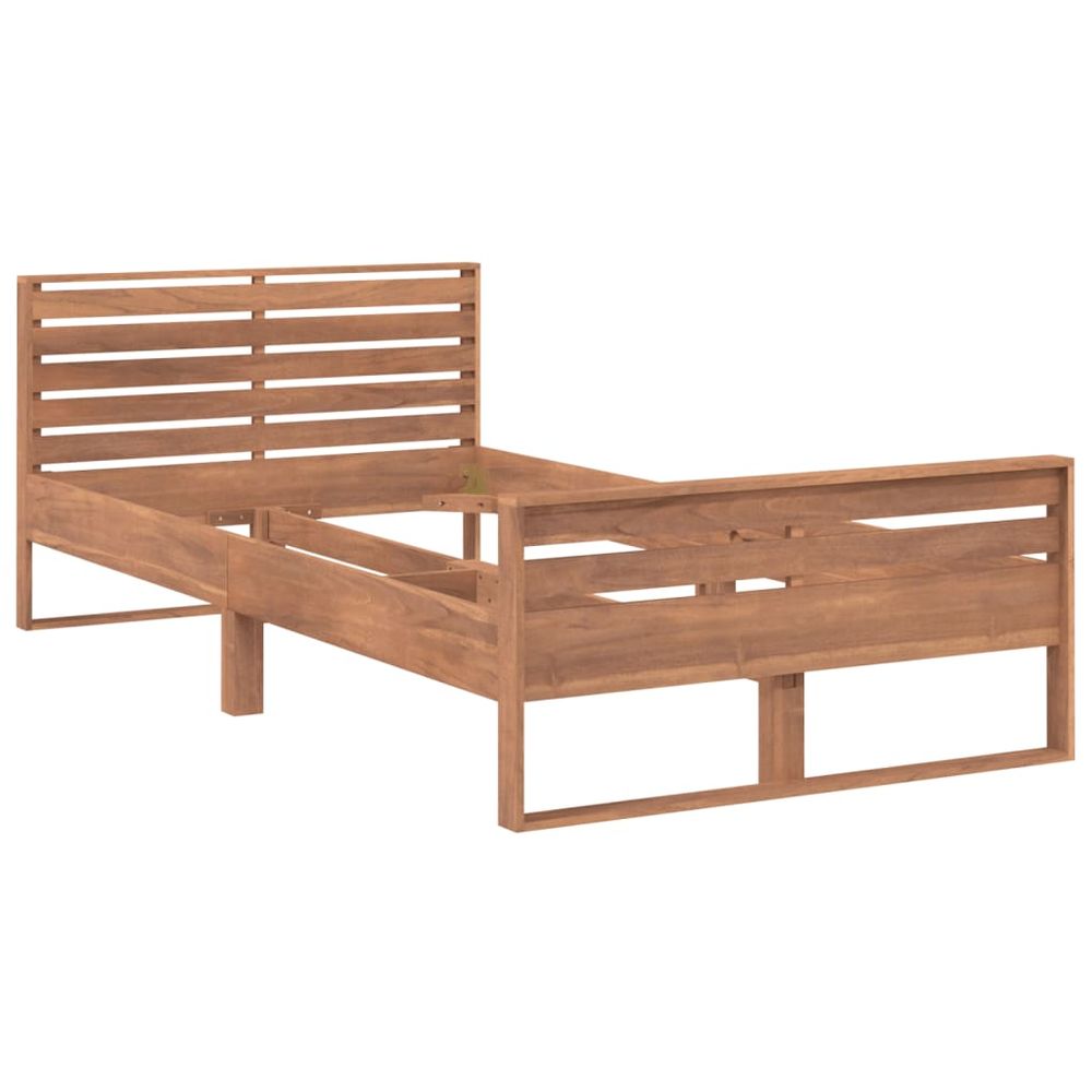 vidaXL Bed Frame Solid Teak Wood 100x200 cm S069859973