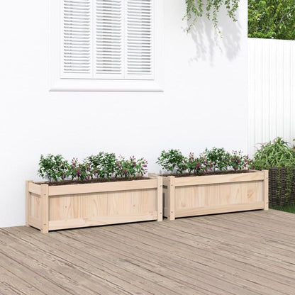 vidaXL Garden Planters 2 pcs Solid Wood Pine S0671383052