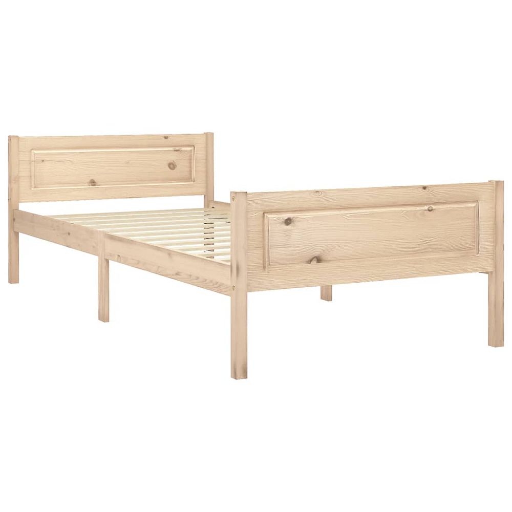 vidaXL Bed Frame Solid Pinewood 90x200 cm V0671190417