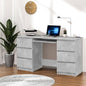 vidaXL Writing Desk High Gloss White 140x50x77 cm Engineered Wood V0671200378