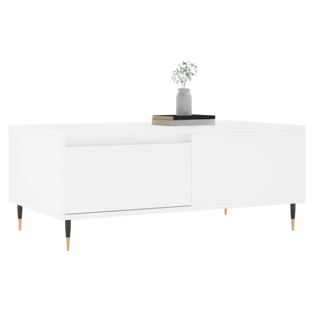 vidaXL Coffee Table White 90x50x36.5 cm Engineered Wood S0671256831