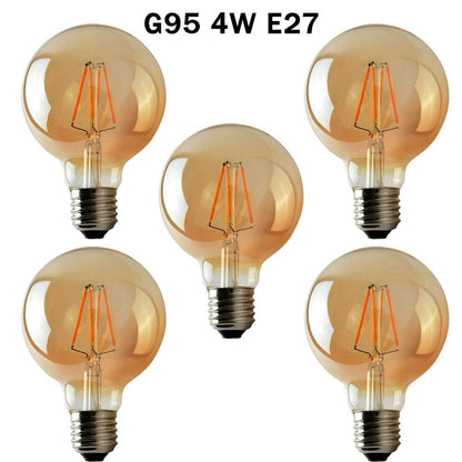 5Pack E27 LED Edison Dimmable Vintage Amber Glass Warm white 2700K Light Bulbs S0671114243