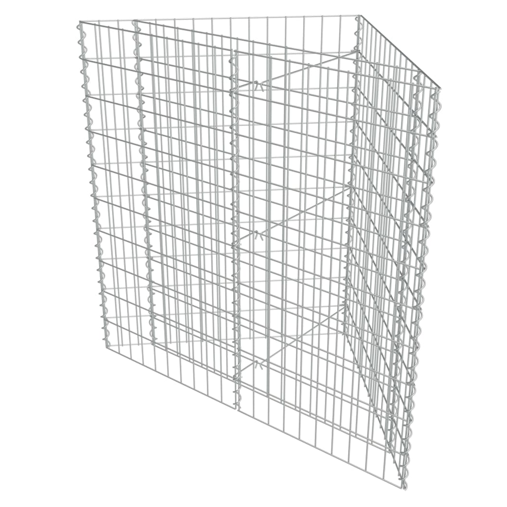 vidaXL Gabion Raised Bed Galvanised Steel 75x75x50 cm S0671252516