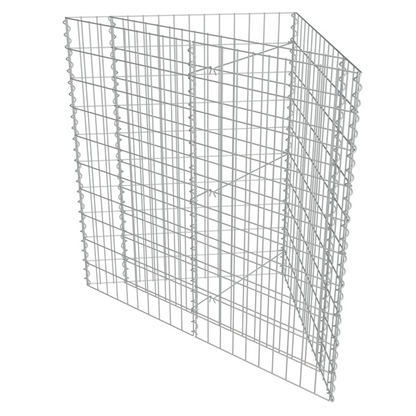 vidaXL Gabion Raised Bed Galvanised Steel 75x75x50 cm S0671252516