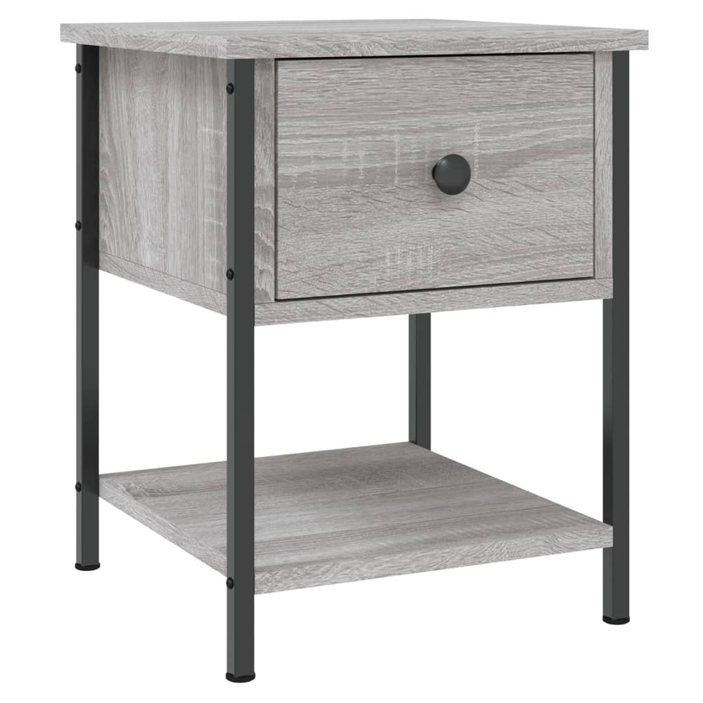 vidaXL Bedside Table Grey Sonoma 34x35.5x45 cm Engineered Wood S0671253918