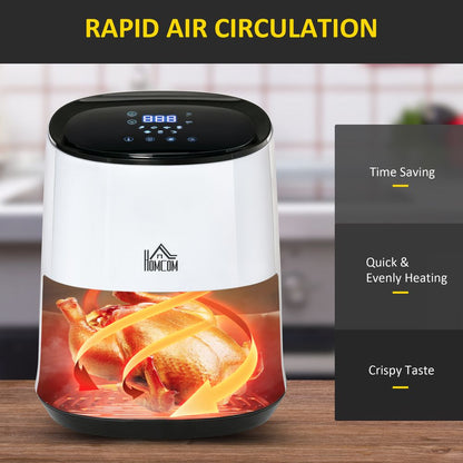 Digital Air Fryer, 1300W 2.5L Rapid Air Circulation, Timer and Nonstick White S0671071705