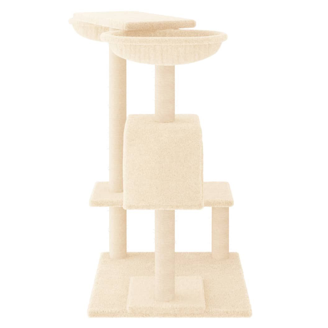 vidaXL Cat Tree with Scratching Posts Cream 82 cm S0671262052