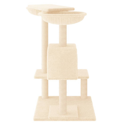 vidaXL Cat Tree with Scratching Posts Cream 82 cm S0671262052