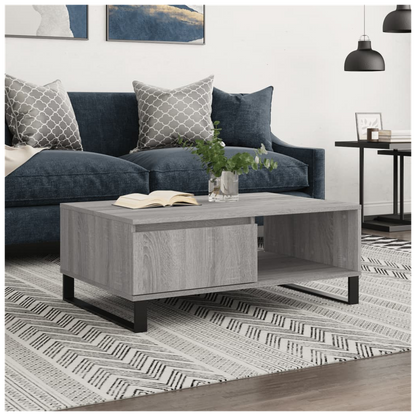 vidaXL Coffee Table Grey Sonoma 90x60x35 cm Engineered Wood S0671256775