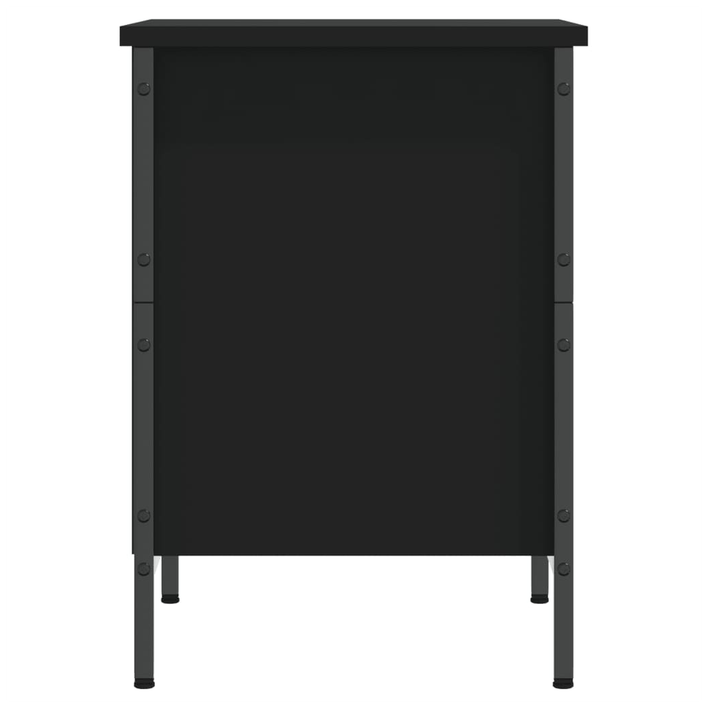 vidaXL Shoe Cabinet Black 38x35x50 cm Engineered Wood S0671260897