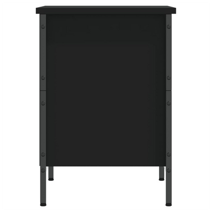 vidaXL Shoe Cabinet Black 38x35x50 cm Engineered Wood S0671260897