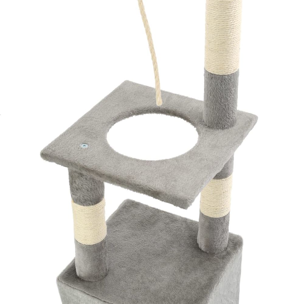 vidaXL Cat Tree with Sisal Scratching Posts 109 cm Grey S069789425