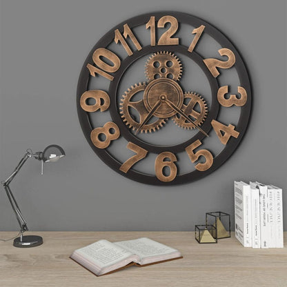 vidaXL Wall Clock Metal 70 cm Golden S069795441