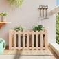 vidaXL Garden Raised Bed with Fence Design 100x50x50 cm Solid Wood Pine S0671368477