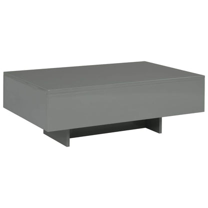 Coffee Table High Gloss Grey 115x55x31 cm MDF V069819161