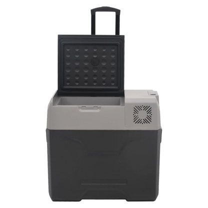 vidaXL Cool Box with Wheel and Handle Black&Grey 50 L Polypropylene S0671211453