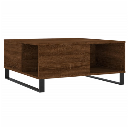 vidaXL Coffee Table Brown Oak 80x80x36.5 cm Engineered Wood S0671256825