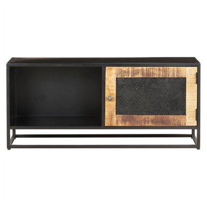 vidaXL TV Cabinet 90x30x40 cm Rough Mango Wood S0671168368