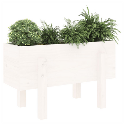 vidaXL Garden Planter White 62x30x38 cm Solid Wood Pine S0671358055