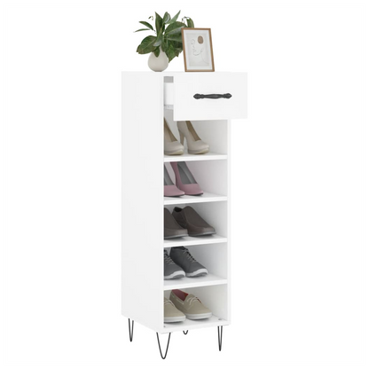 vidaXL Shoe Cabinet White 30x35x105 cm Engineered Wood S0671256835