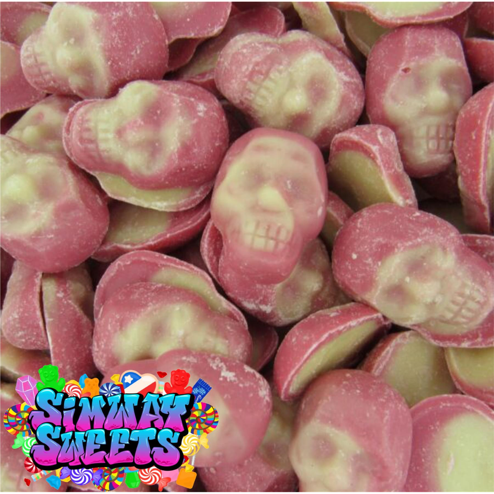 Strawberry & Cream Flavoured Skull Crushers Retro Sweets Gift Jar