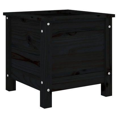 vidaXL Garden Planter Black 40x40x39 cm Solid Wood Pine S0671357712