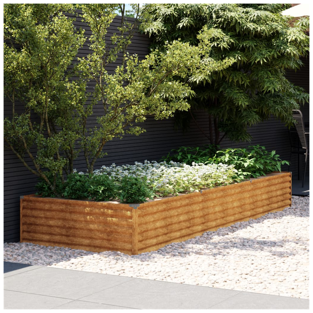 vidaXL Garden Raised Bed 291x100x36 cm Corten Steel S0671265184