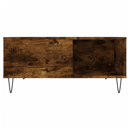 vidaXL Coffee Table Smoked Oak 80x80x36.5 cm Engineered Wood S0671257072