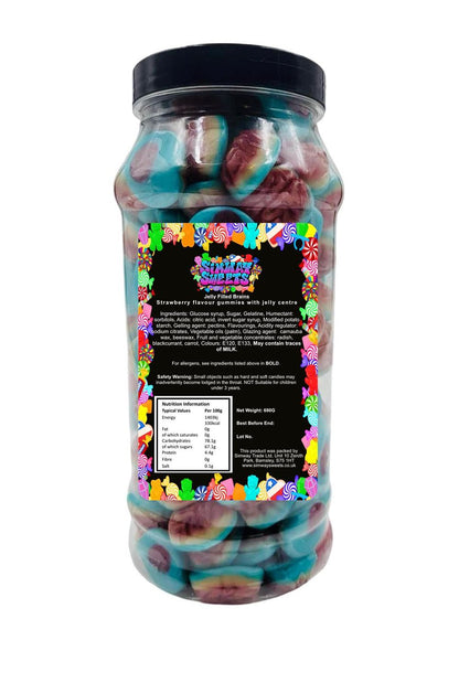 Jelly Filled Brains Gummy Jelly Sweets Retro Sweets Gift Jar