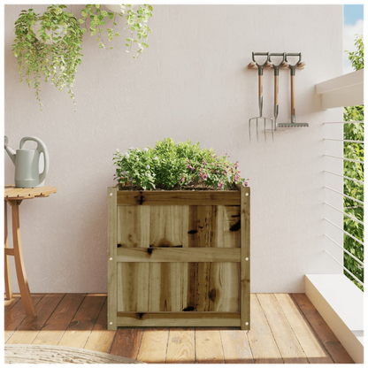 vidaXL Garden Planter 60x60x60 cm Impregnated Wood Pine S0671384883