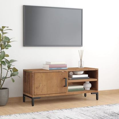 vidaXL TV Cabinet Brown 90x30x40 cm Solid Pinewood S0671109845