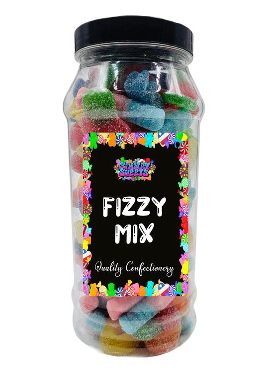 Fizzy Mix Assorted Fizzies Retro Sweets Gift Jar