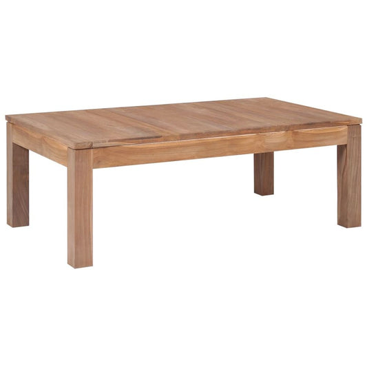 vidaXL Coffee Table Solid Teak Wood with Natural Finish 110x60x40 cm V0671185484