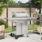 vidaXL Gas BBQ Grill with 4 Burners Silver Stainless Steel S0671490551