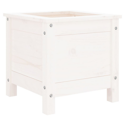 vidaXL Garden Planter White 40x40x39 cm Solid Wood Pine S0671357922