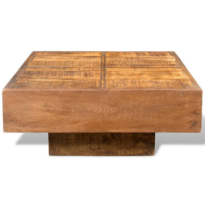 Coffee Table Brown Square Solid Mango Wood V069819743